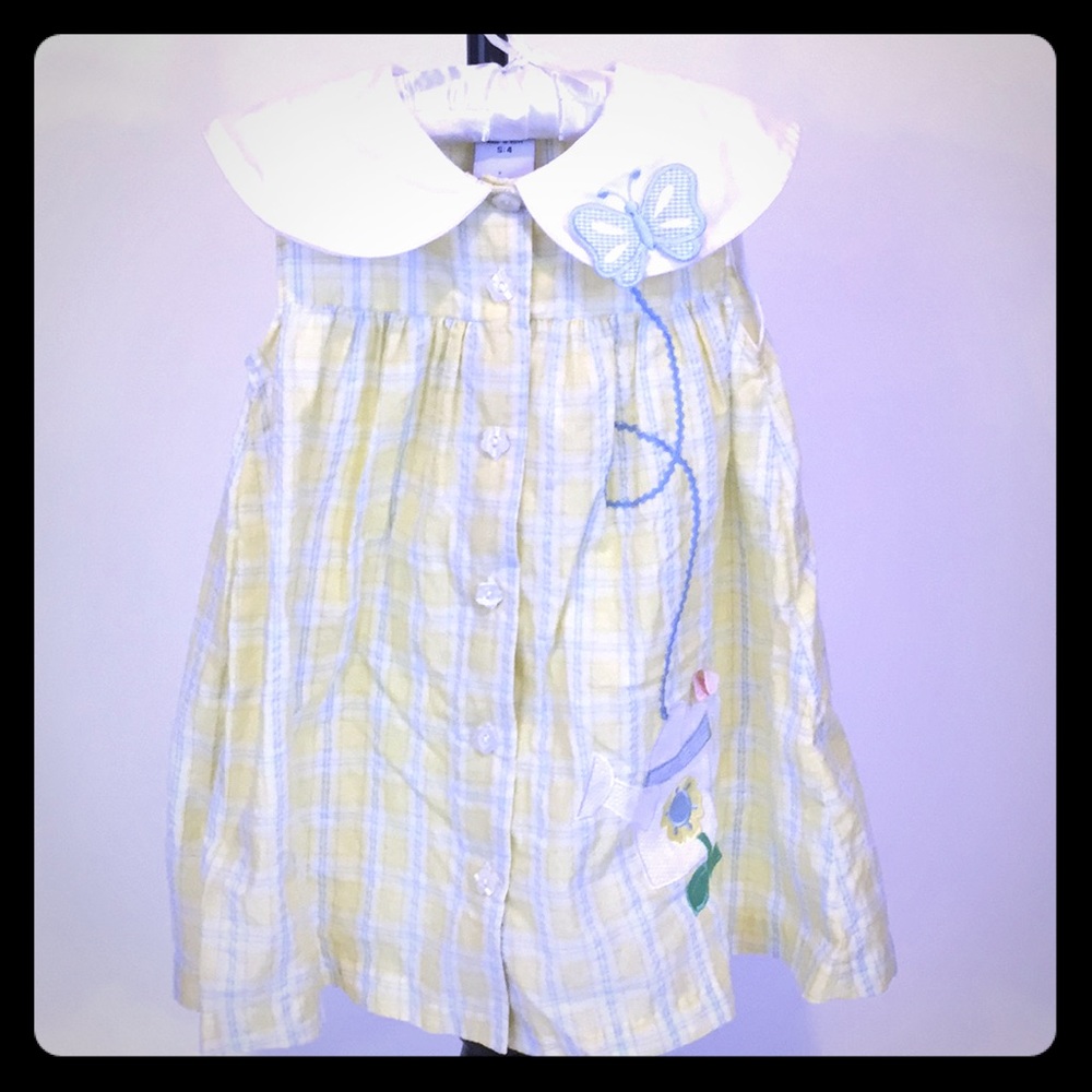 Yellow Dress by Samara - Watering Can & Butterfly